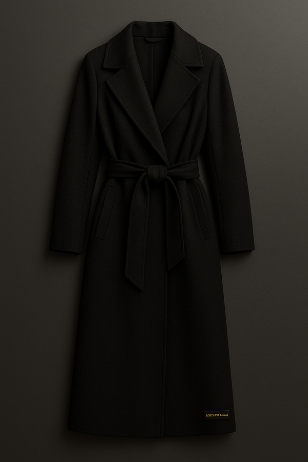 Black Wool-Cashmere Overcoat (Women’s)