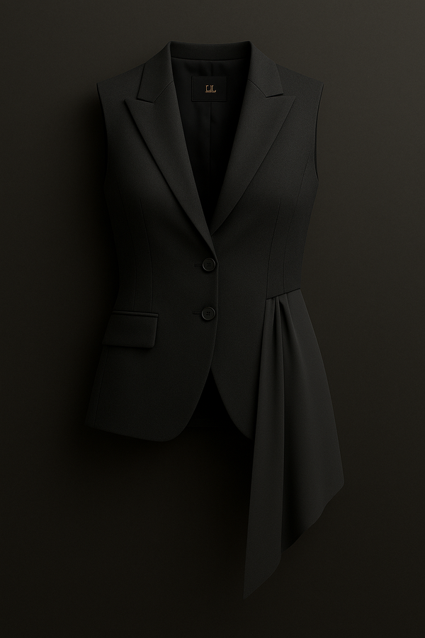 “La Veste Ombreggiata” Draped Waistcoat