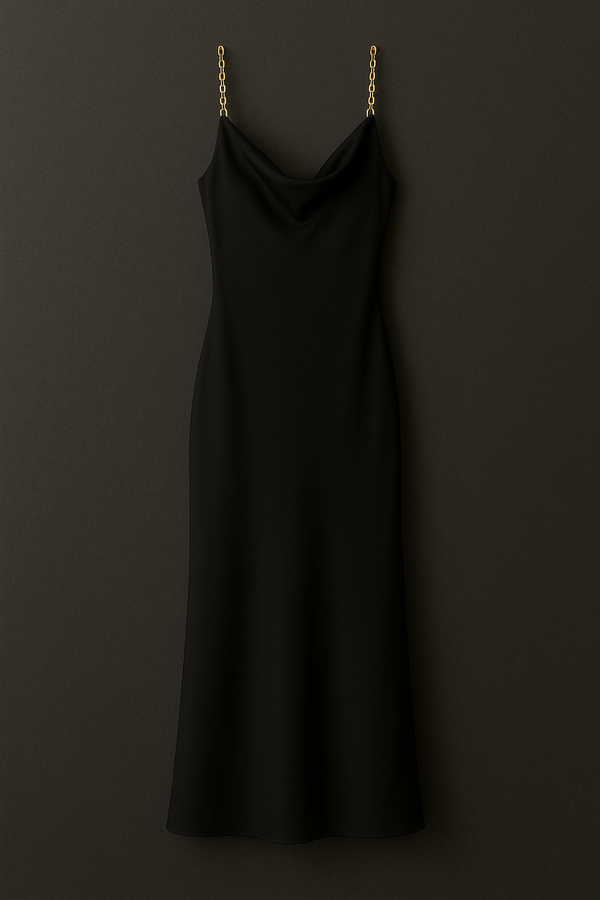 The “Nocturne” Silk-Chain Dress